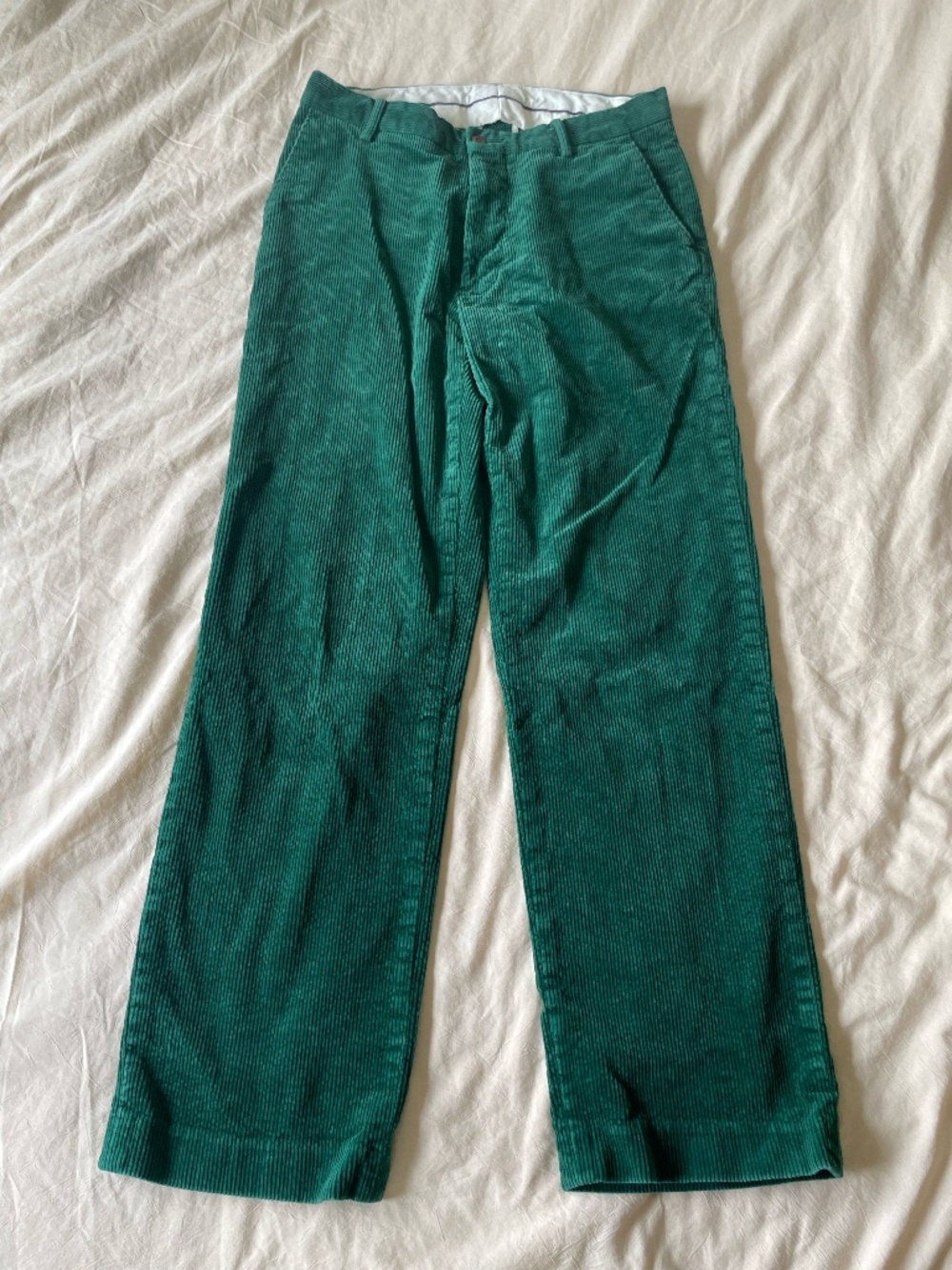vintage ralph Lauren green corduroy pants straight leg 32 x 32